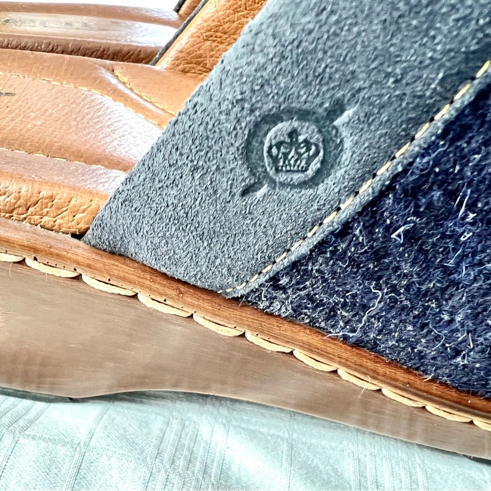 Womens Born Bandy Southwest Blanket Leather Sandal Clog Navy Blue US 11 EUR 43. - Picture 10 of 13